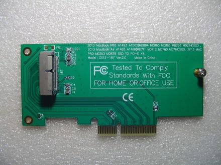 Адаптер переходник из PCI-E x4 в ssd от MacBook (количество контактов на SSD 12+. . фото 3