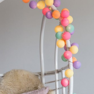 Тайская гирлянда из хлопковых шариков - ночник, декор.

Обратите внимание. Обя. . фото 6