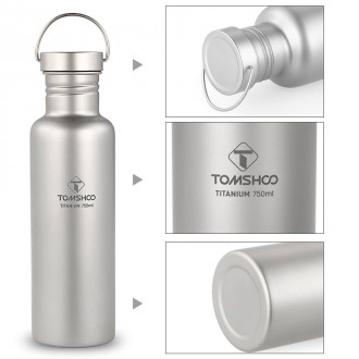 Титанова фляга для води TOMSHOO 750мл.

Технічні характеристики:
Марка: TOMSH. . фото 12