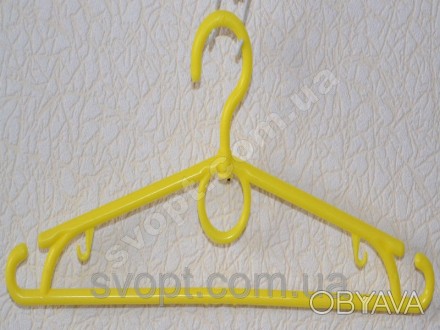 Вешалка Украина желтая длина 38,5см, высота 16см с поворотным крючком, первичной. . фото 1