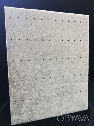 Сіра оксамитова планшетка під сережки (26х20.5см), на 30 пар сережок .Покрита сі. . фото 1