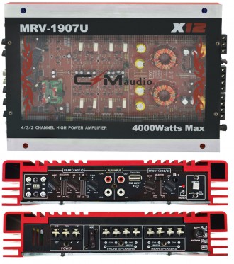 Автомобильный 4-канальный усилитель звука CIMaudio MRV-1907 4000W Silver/Red (48. Львів. фото 1 Автомобильный 4-канальный усилитель звука CIMaudio MRV-1907 4000W Silver/Red (48. Львів. фото 1