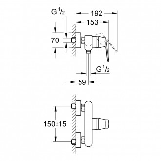 Смеситель для душа Grohe Eurosmart Cosmopolitan 32837000. . фото 3