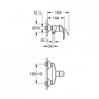 Смеситель для душа Grohe Eurosmart 33555002. . фото 3