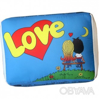 Подушка в виде жвачки Love is... Мягкая яркая подушка, сочных цветов, подарит ва. . фото 1