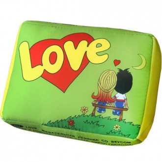 Подушка в форме жвачки салатовая Love XXL 50x36x17 см (XLP_L001). Черновцы. фото 1 Подушка в форме жвачки салатовая Love XXL 50x36x17 см (XLP_L001). Черновцы. фото 1