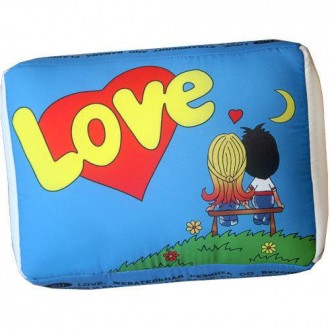 Подушка в форме жвачки синяя Love XXL 50x36x17 см (XLP_L002). Черновцы. фото 1 Подушка в форме жвачки синяя Love XXL 50x36x17 см (XLP_L002). Черновцы. фото 1
