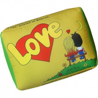 Подушка в форме жвачки желтая Love XXL 50x36x17 см (XLP_L004). Черновцы. фото 1 Подушка в форме жвачки желтая Love XXL 50x36x17 см (XLP_L004). Черновцы. фото 1