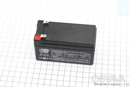 Аккумулятор OT1,3-12 - 12V1,3Ah (L97*W45*H53mm) для ИБП, игрушек и др., 2021У на. . фото 1