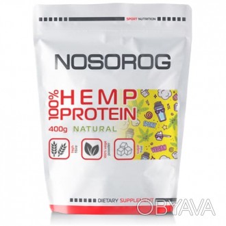 
Конопляний протеїн Nosorog 100% Hemp Protein натуральний, 400 гр - ідеальний си. . фото 1