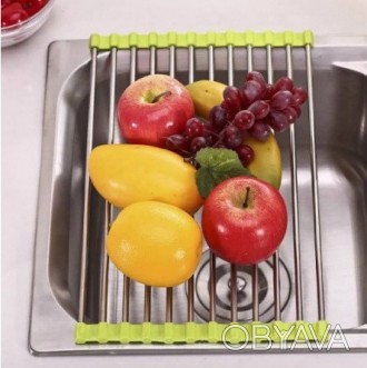 Складную полку можно использовать как для просушки посуды на раковине, так и для. . фото 1
