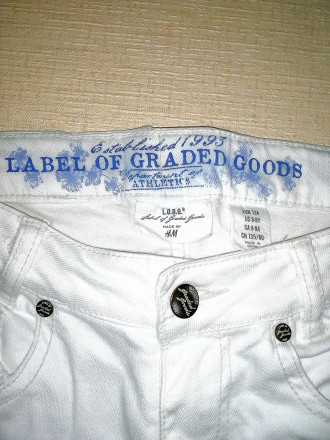 Бриджи штаны котон детские белые H&M
Длинна 60,  обхват талии 60-65 см, 
о. . фото 4