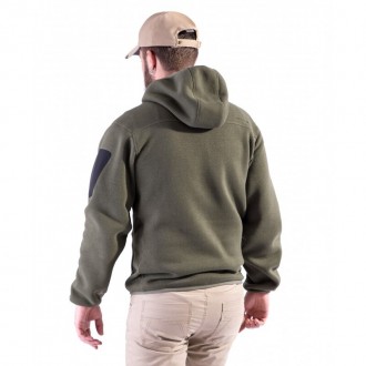 100% Поліестерний Флісовий светр із капюшоном щільністю 140г / м, із натуральною. . фото 4