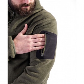 100% Поліестерний Флісовий светр із капюшоном щільністю 140г / м, із натуральною. . фото 5