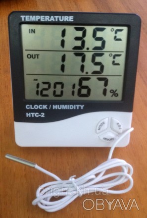 Термометр HTC-2, цифровий термометр-гігрометр, прилад для виміру температури і в. . фото 1