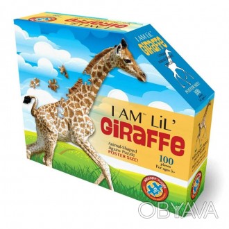 Пазл I am Жираф — фигурный пазл, отличный подарок для развития малыша. Проведите. . фото 1