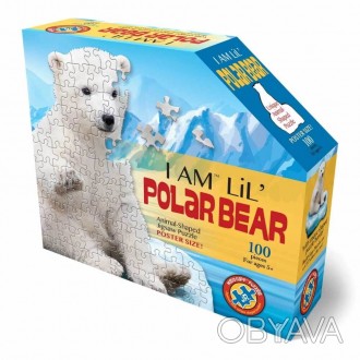 Пазл I am Полярный медведь — фигурный пазл, отличный подарок для развития малыша. . фото 1