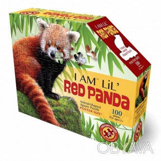Пазл I am Красная панда — фигурный пазл, отличный подарок для развития малыша. П. . фото 1