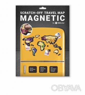 Travel Map  MAGNETIC World – оригинальная магнитная скретч карта мира, которая г. . фото 1
