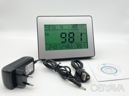 Измеритель-регистратор CO2, температуры и влажности воздуха, атмосферного давлен. . фото 1