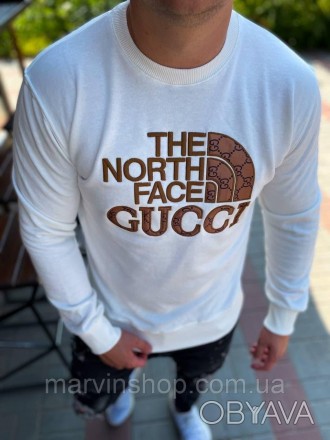 
Кофта свитшот мужской белый весна-осень Турция брендовый The North Face Gucci (. . фото 1