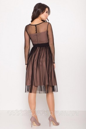Невероятное платье миди длины, с юбкой-клеш. Модель "Роял" станет вашим украшени. . фото 8