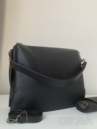 Классическая женская кожаная сумка черная Pretty Woman - отличный вариант на каж. . фото 1