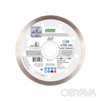 Алмазный диск DISTAR 1A1R 125х1,4х10х22,23 Hard Ceramics предназначен для быстро. . фото 1
