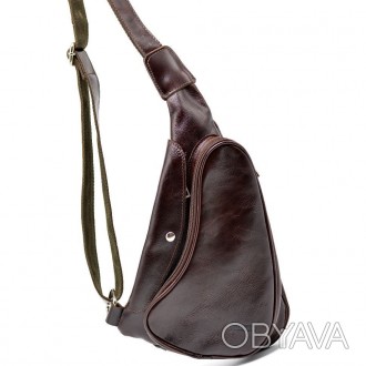 Трендовый рюкзак из натуральной кожи на одно плечо от бренда TARWA. Необычный и . . фото 1