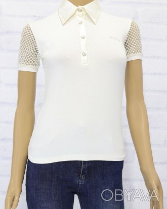 Блузка шкільна з коротким рукавом для дівчатка. Сучасний дизайн, чудова посадка.. . фото 1