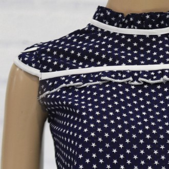 Блузка школьная с коротким рукавом для девочки. Современный дизайн, отличная пос. . фото 3