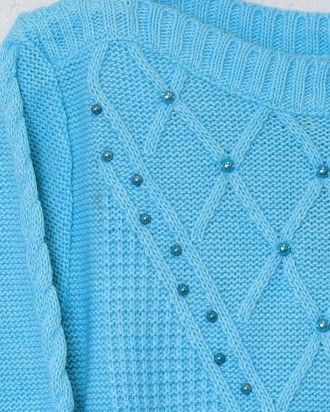 Вязаный свитер для девочки с круглой горловиной. Производство Турция.
ПРЕИМУЩЕСТ. . фото 5