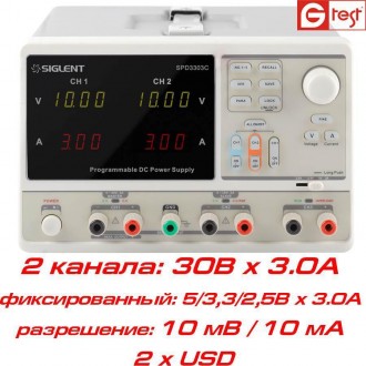 SPD3303С Программируемый источник питания, 3-х канальный. Киев. фото 1 SPD3303С Программируемый источник питания, 3-х канальный. Киев. фото 1