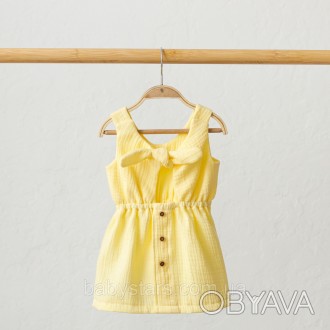 Муслиновое платье "Mia", лимонное 80 (9-12 мес) Производитель: MagBaby; Страна п. . фото 1