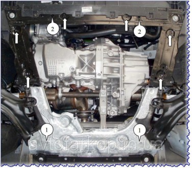 Защита двигателя , КПП и радиатора для автомобиля:
Mercedes-Benz Citan (2012-) К. . фото 4