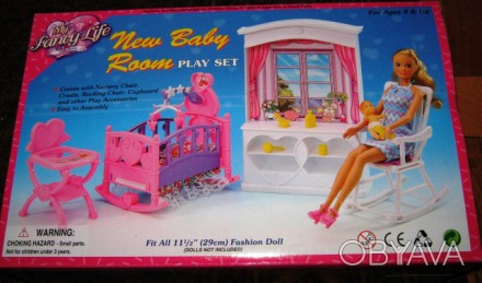 Кукольная мебель Глория Gloria 24022 Детская комната My Fancy Life New Baby Room. . фото 1