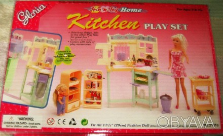 Лялькова меблі Глорія Gloria 21016 Кухня
Набір включає : Шафа зі стійкою і столо. . фото 1