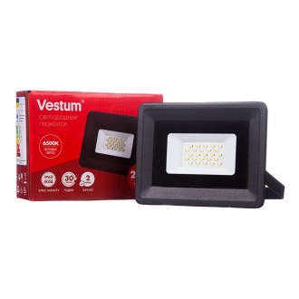 Світлодіодний прожектор Vestum 20W 1800Лм 6500K 185-265V IP65 1-VS-3002. Херсон. фото 1 Світлодіодний прожектор Vestum 20W 1800Лм 6500K 185-265V IP65 1-VS-3002. Херсон. фото 1