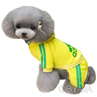 Спортивный костюм для собак Alfa «Adidog». Сверху комбинезон выполнен из трикота. . фото 1