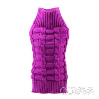 Вязаный свитер для собак Alfa «Делюкс». Свитерок теплый и мягкий, красивый и нар. . фото 1