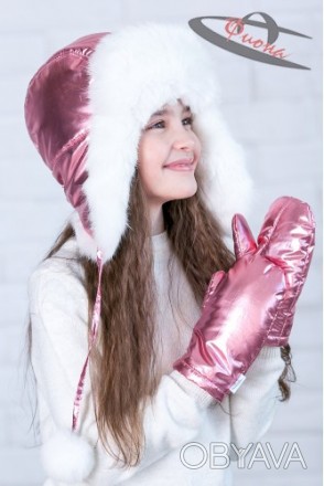 Детская зимняя шапка выполнена из натурального меха кролика. Подкладка 100% хлоп. . фото 1