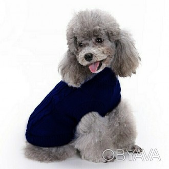 Вязаный свитер для собак Alfa «Премиум». Свитерок хорошо тянется, очень теплый, . . фото 1