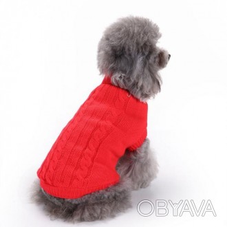 Вязаный свитер для собак Alfa «Премиум». Свитерок хорошо тянется, очень теплый, . . фото 1