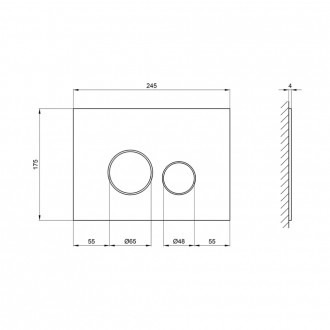 Панель смыва для унитаза Qtap Nest QT0111V1164GW. . фото 3