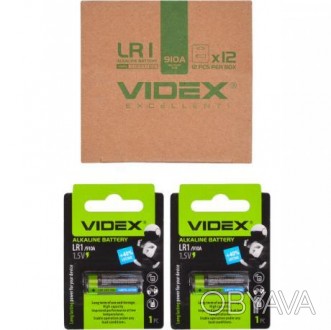 Батарейка Videx LR1/910A 1pcs Alkaline.Тип: Щелочная батарейка. Типоразмер: LR1.. . фото 1