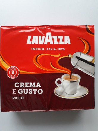 Цена за 1пачку 250г
Итальянский молотый кофе Lavazza CREMA e Gusto Ricco  - это. . фото 2