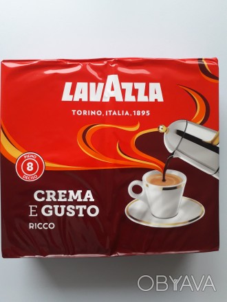 Цена за 1пачку 250г
Итальянский молотый кофе Lavazza CREMA e Gusto Ricco  - это. . фото 1