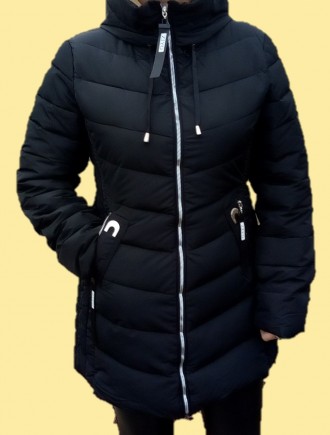 Куртка жіноча зимова подовжена тепла щільна плащівка синтепон 44 розміру.
* Колі. . фото 6