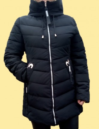 Куртка жіноча зимова подовжена тепла щільна плащівка синтепон 44 розміру.
* Колі. . фото 7