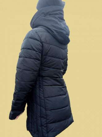 Куртка жіноча зимова подовжена тепла щільна плащівка синтепон 44 розміру.
* Колі. . фото 3